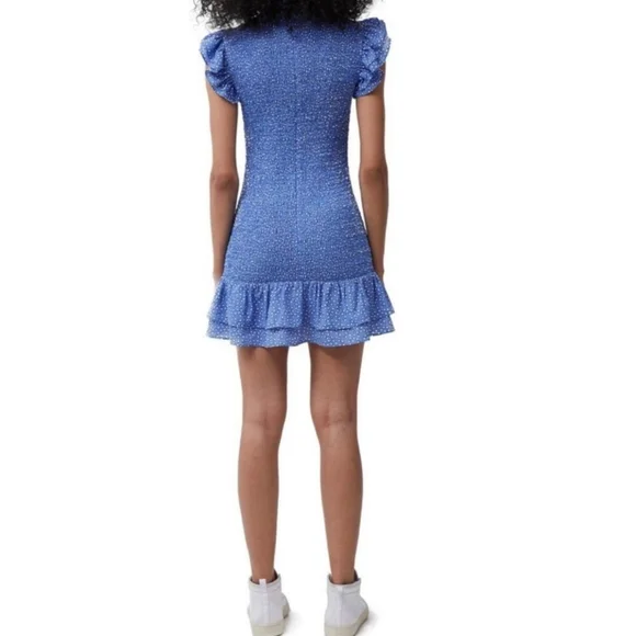 FRENCH CONNECTION Blue Elao Verona Mini Dress - Picture 4 of 13